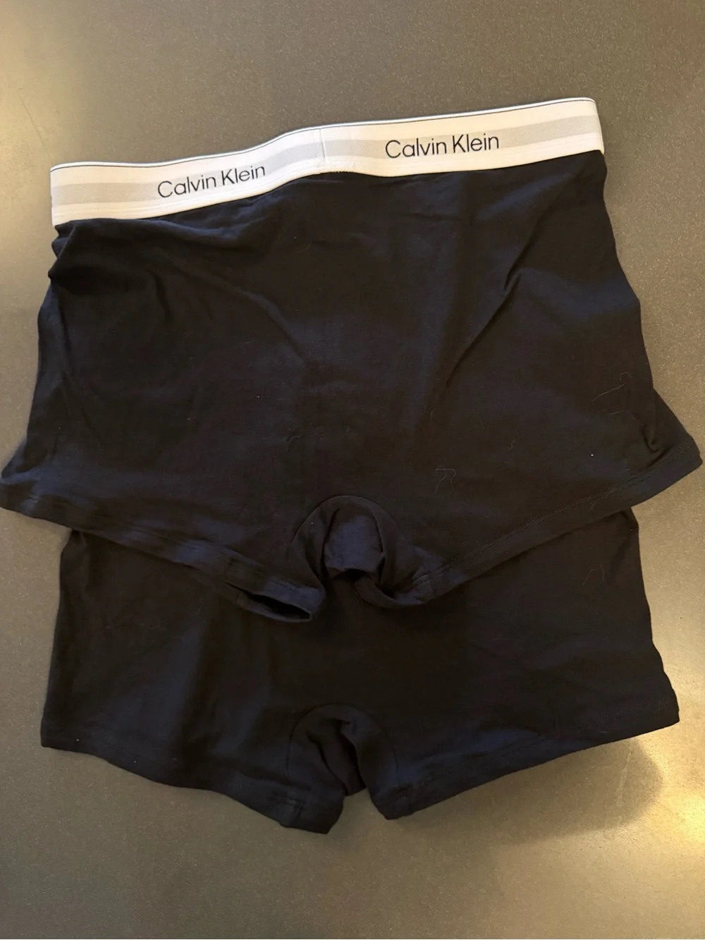 New Calvin Klein Black Boxer Briefs / Trunks with White Logo Waistband.